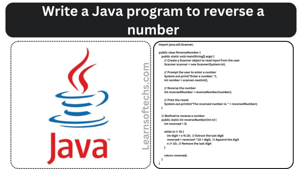 Java program to reverse a number