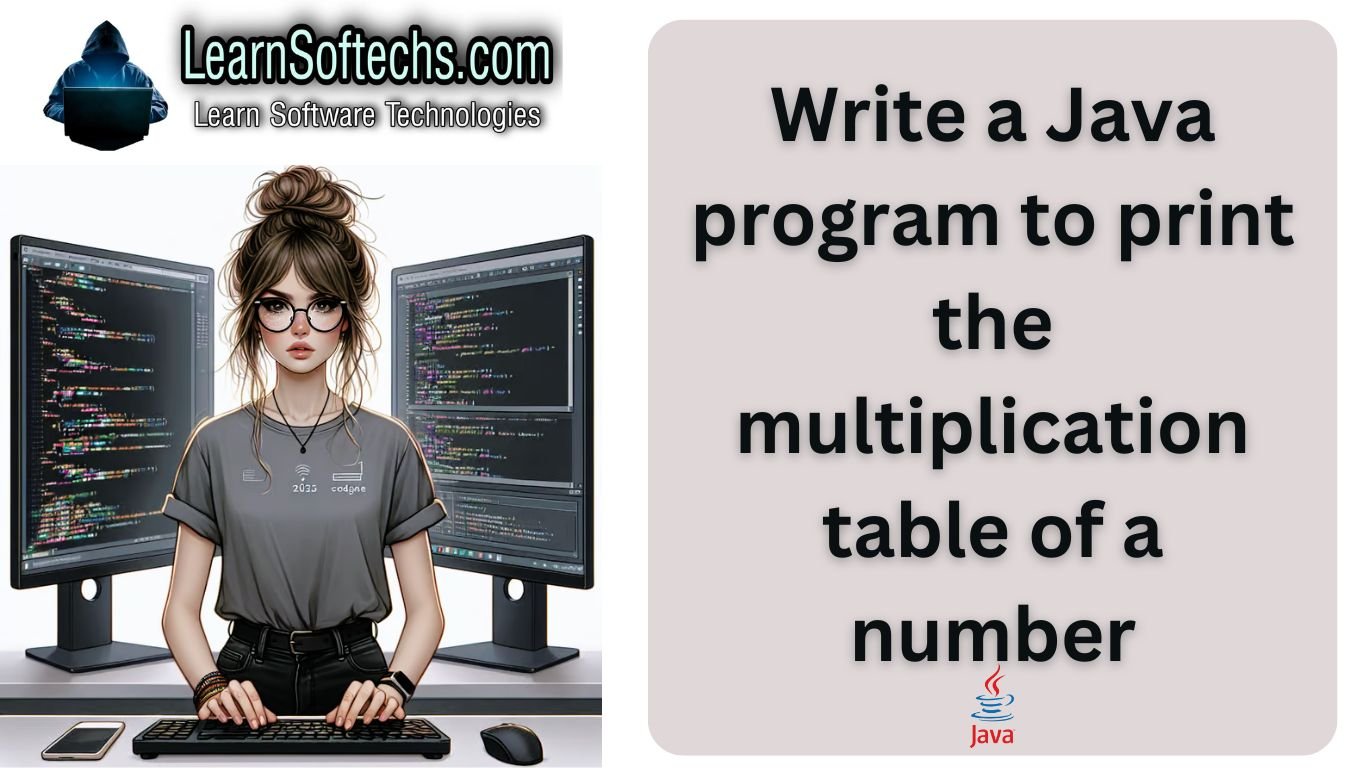 Java program to print the multiplication table of a number