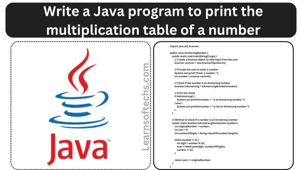 Java program to check if a number is an Armstrong number